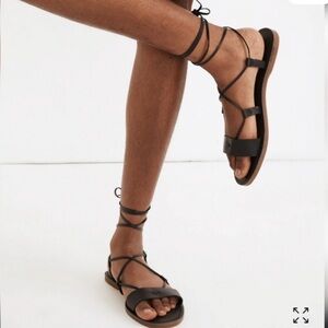 MadewellThe Boardwalk Lace Up Gladiator Sandal NWOT